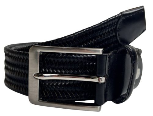 Rialto fonott bőr gumírozott férfi bőr öv, 130 cm