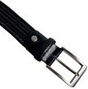 Rialto fonott bőr gumírozott férfi bőr öv, 130 cm