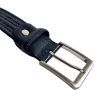 Rialto fonott bőr gumírozott férfi bőr öv, 130 cm
