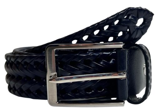 Rialto fonott bőr gumírozott férfi bőr öv, 130 cm