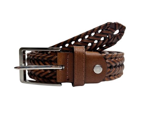 Rialto fonott barna férfi bőr öv, 115 cm