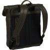 Burkely Minimal Manson Rolltop sötétzöld bőr hátizsák, laptoptartóval 14"  37 x 29 cm