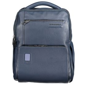   Piquadro luxus minőségű sötétkék bőr hátizsák, 15" laptop rekesszel   44 x 33 cm