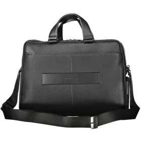   Piquadro luxus minőségű fekete férfi bőr aktatáska, laptoptáska 15,6"