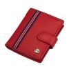 Choice női selyemfényű piros átfogópántos bőr pénztárca