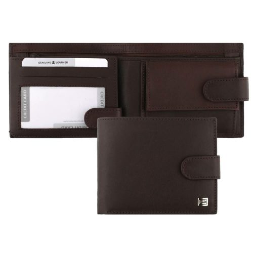 Choice kompakt méretű bőr barna pénztárca 12 x 9,5 cm