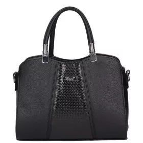   Karen D-341 fekete női kézitáska, vállpánttal 30 x 23 x 11 cm
