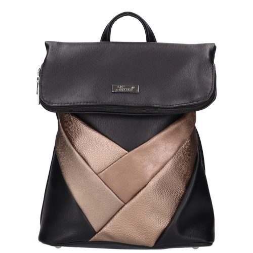 Karen D 390 fekete-bronz női hátitáska 29 x 33 x 14 cm