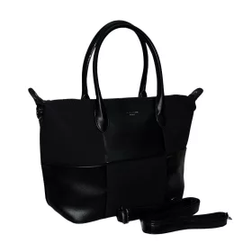 David Jones fekete női rostbőr kézitáska, válltáska