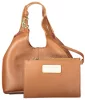 Coccinelle C-Easy konyakbarna női marhabőr hobó válltáska 20 x 15 x 13 cm