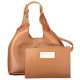 Coccinelle C-Easy konyakbarna női marhabőr hobó válltáska 20 x 15 x 13 cm