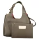 Coccinelle C-Easy sötét taupe női marhabőr hobó válltáska 20 x 15 x 13 cm