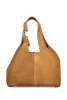 Coccinelle C-Easy konyakbarna velúr bőr női kisméretű válltáska 20 x 15 x 13 cm