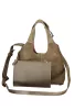 Coccinelle C-Easy sötét taupe velúr bőr női kisméretű válltáska 20 x 15 x 13 cm