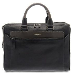 Giudi fekete-kék, bőr laptoptartó, irattáska 13"