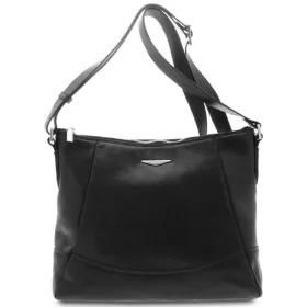 Giudi fekete  női bőr válltáska