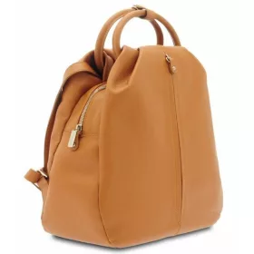 Giudi sárga színű, női bőr hátitáska, kézitáska