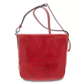 Giudi egyrészes piros női bőr válltáska, Vacchetta 