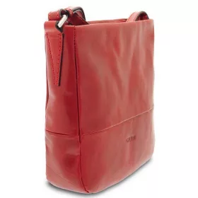 Giudi egyrészes piros női bőr válltáska, Vacchetta 