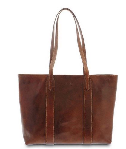 Giudi női nagyméretű bőr válltáska, shopper Vacchetta 42 × 29 cm (értékcsökkent)
