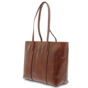   Giudi női nagyméretű bőr válltáska, shopper Vacchetta 42 × 29 cm (értékcsökkent)