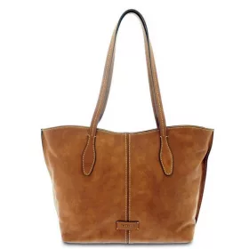 Giudi nagyméretű dupla rejtett zsebes női bőr válltáska, shopper