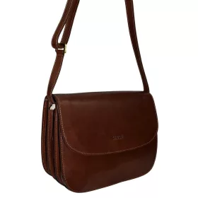 Giudi barna női bőr válltáska 27 × 19 cm