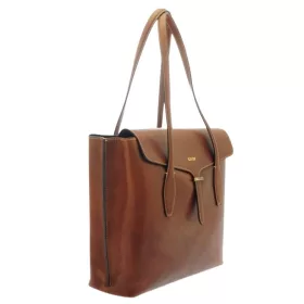 Giudi barna női bőr válltáska, vacchetta 32 × 28,5 cm