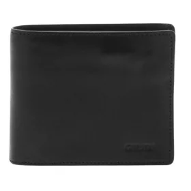 Giudi férfi fekete bőr pénztárca 12 × 10 cm
