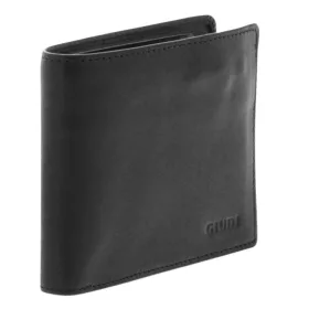 Giudi férfi fekete bőr pénztárca 12 × 10 cm