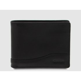 Giudi férfi fekete bőr pénztárca, irattartóval