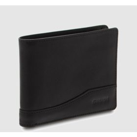 Giudi férfi fekete bőr pénztárca, irattartóval