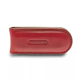 Giudi piros bőr mágneses pénzcsipesz