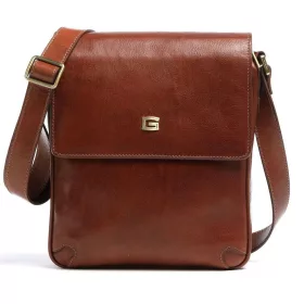 Giudi konyak színű férfi bőr oldaltáska 