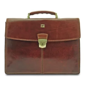 Giudi női barna bőr aktatáska, irattáska