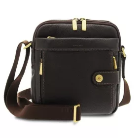 Giudi sötétbarna férfi bőr oldaltáska