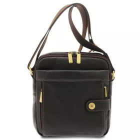 Giudi sötétbarna férfi bőr oldaltáska