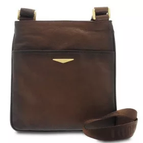 Giudi sötétbarna férfi valódi bőr oldaltáska