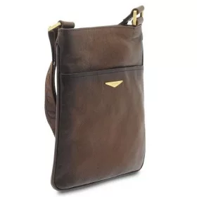 Giudi sötétbarna férfi valódi bőr oldaltáska