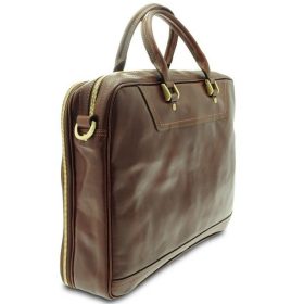 Giudi barna férfi bőr aktatáska, laptop táska