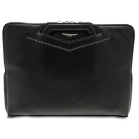 Giudi 1 rekeszes fekete bőr aktatáska, irattáska