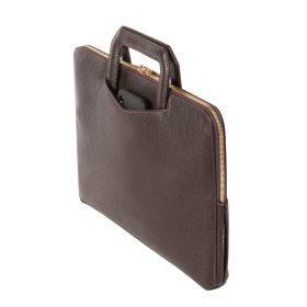 Giudi sötétbarna bőr aktatáska, irattáska 39 x 27,5 cm