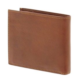 Giudi férfi barna bőr pénztárca 12 cm × 9,5 cm