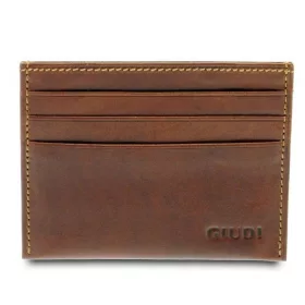 Giudi kisméretű barna bőr kártyatartó