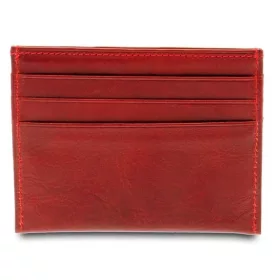 Giudi kisméretű piros bőr kártyatartó