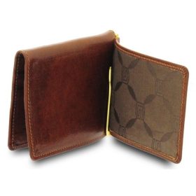   Giudi ultravékony pénzcsipeszes bőr pénztárca, bankkártyatartó