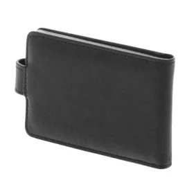 Giudi fekete selyemfényű bőr kártyatartó