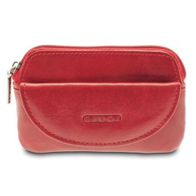 Giudi női piros bőr kulcstartó