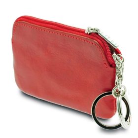 Giudi női piros bőr kulcstartó