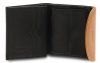 Giudi kisméretű fekete-konyak színű bőr pénztárca